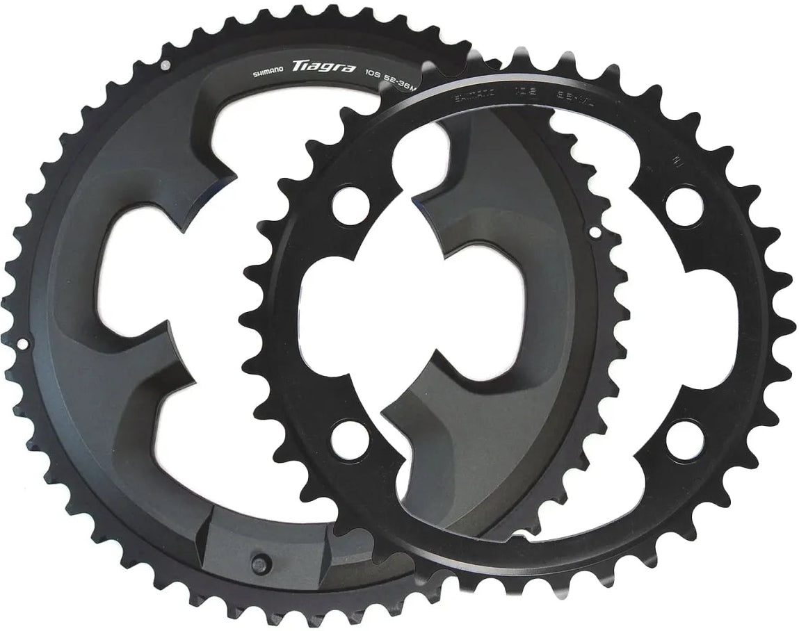 Plato coronilla marca Shimano para grupos de 10 velocidades tiagra R4700 52 36 50 34