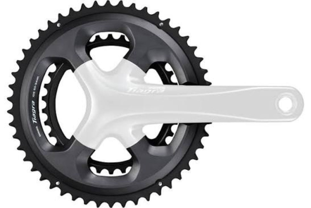 Plato coronilla marca Shimano para grupos de 10 velocidades tiagra R4700 52 36 50 34