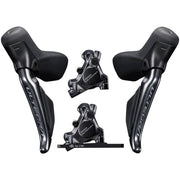Manetas ergopower marca shimano referencia Ultegra R8100 electrónico di2 hidráulicas con mordazas de 12 velocidades