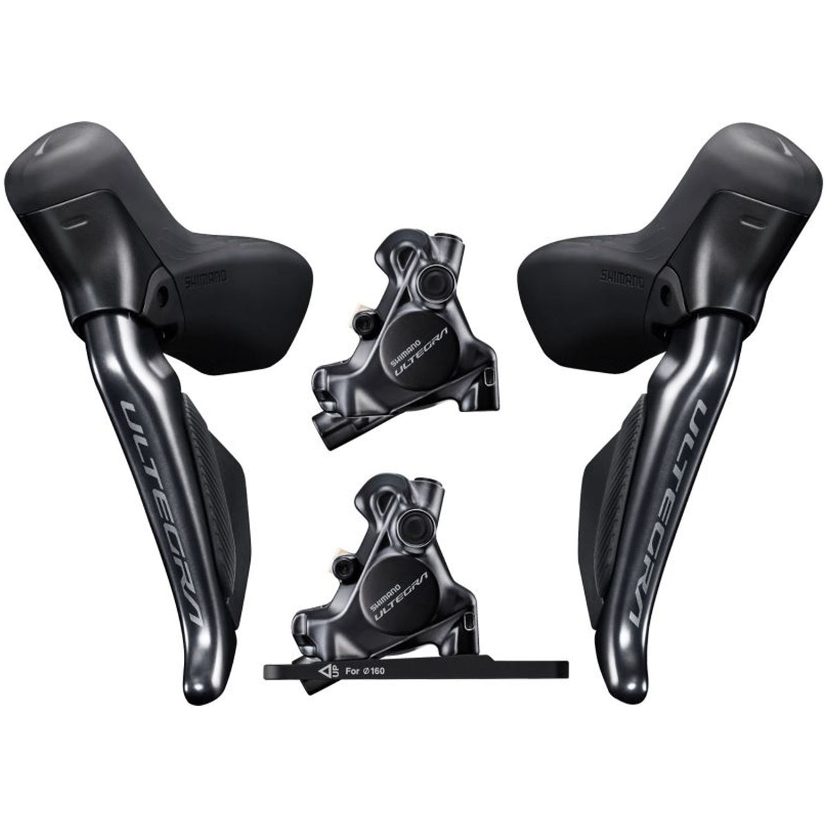 Manetas ergopower marca shimano referencia Ultegra R8100 electrónico di2 hidráulicas con mordazas de 12 velocidades