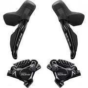Manetas ergopower marca shimano referencia 105 r7170 electrónico di2 hidráulicas con mordazas de 12 velocidades