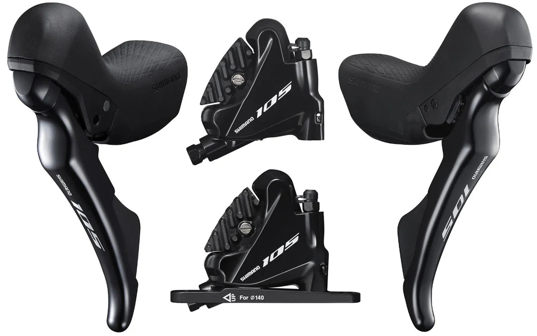 Manetas con mordazas shimano 105 referencia R7020 11 velocidades para freno de disco