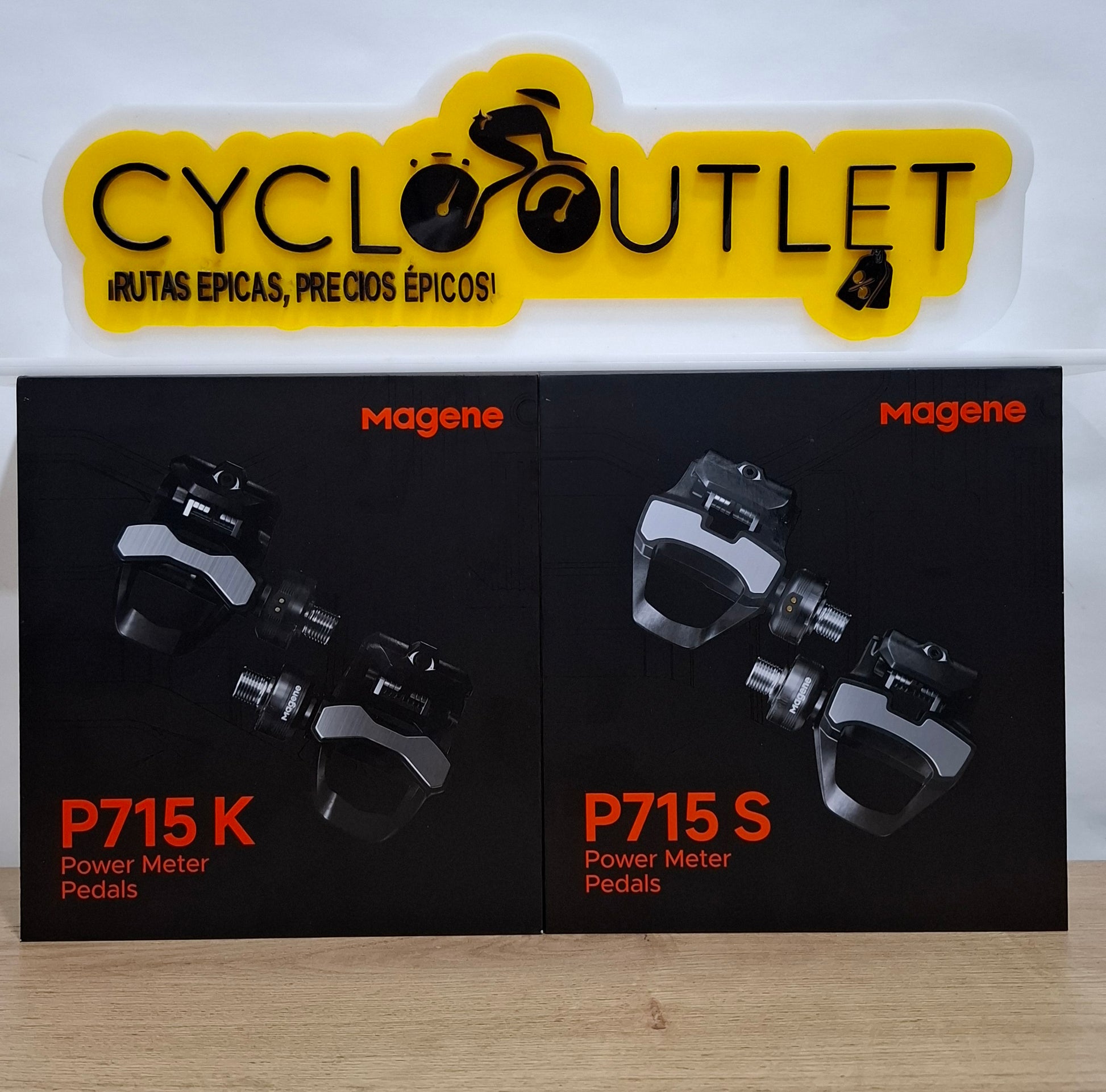 potenciómetro de pedales dual marca magene p715 en sus versiones para calas look y shimano