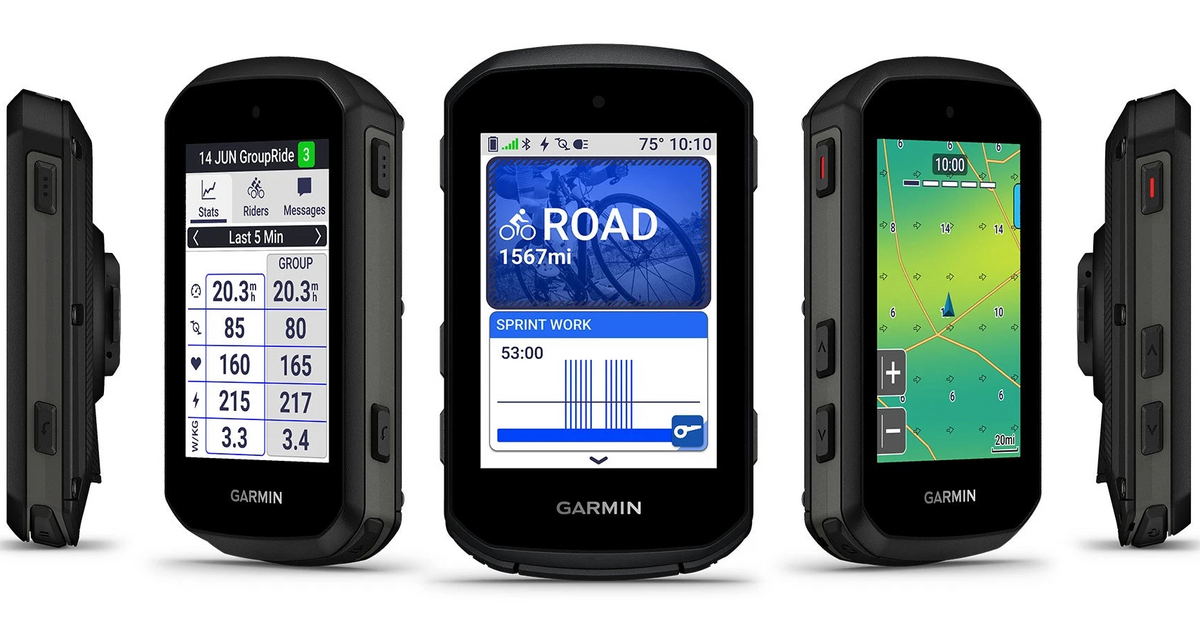 Diferentes angulos del Ciclocomputador de alto rendimiento Garmin Edge 550 