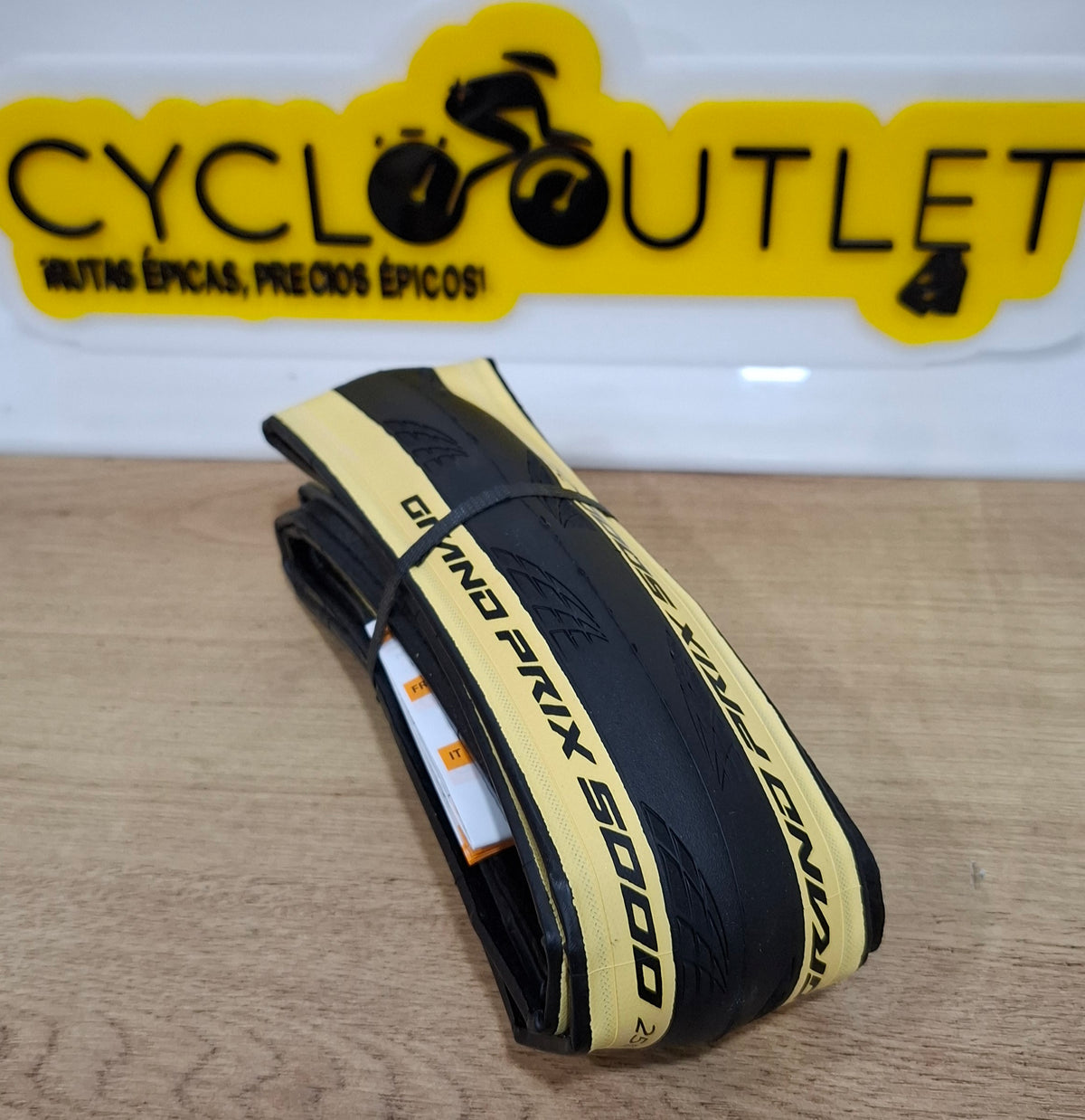 llanta de ciclismo continental grand prix 5000 color crema