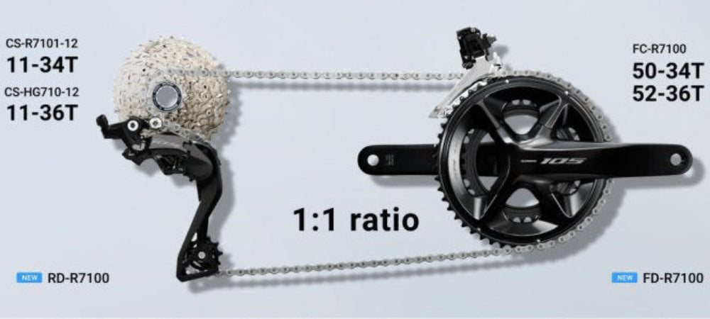 Desviador delantero Shimano 105 R7100 - vista 6