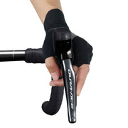Vista frontal de una manetas shimano dura ace r9200 de 12 velocidades electrónica