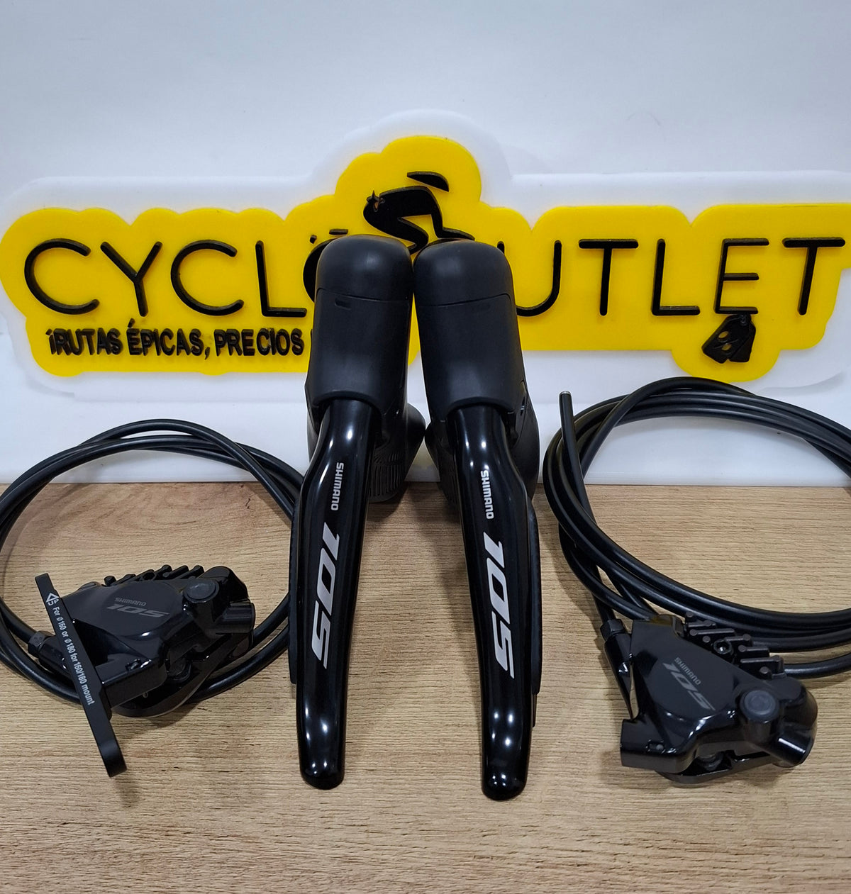 Manetas ergopower marca shimano referencia 105 r7170 electrónicas hidráulicas con mordazas
