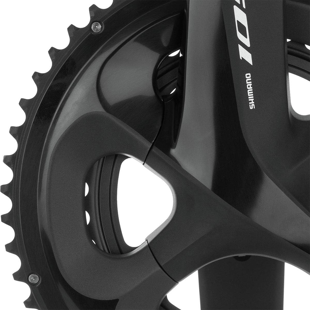 detalle del juego de bielas shimano 105 R7000 de 11 velocidades