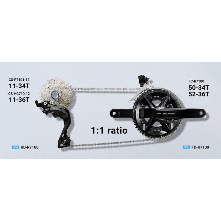 Tensor Shimano 105 R7100 12v