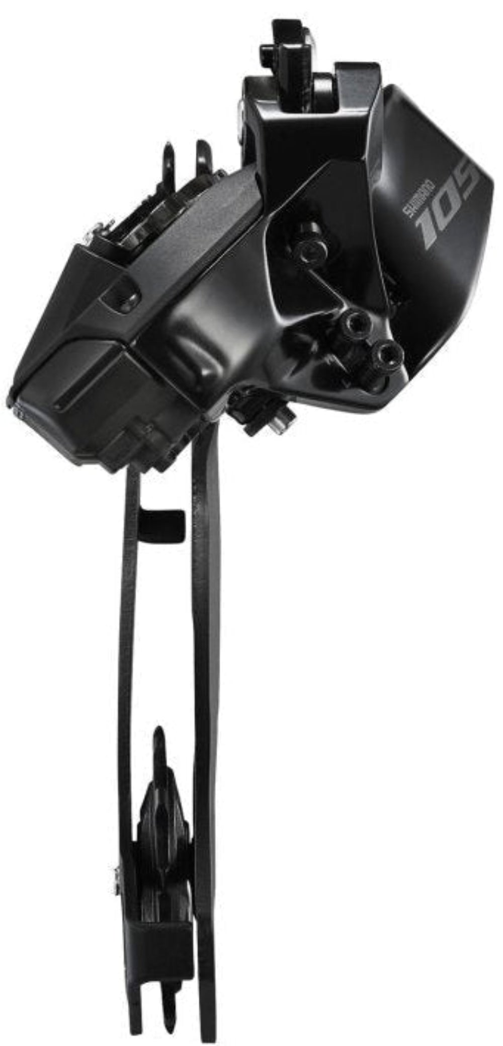 vista frontal Descarrilador trasero marca Shimano referencia 105 R7150 para grupos R7170 electrónico de 12 velocidades